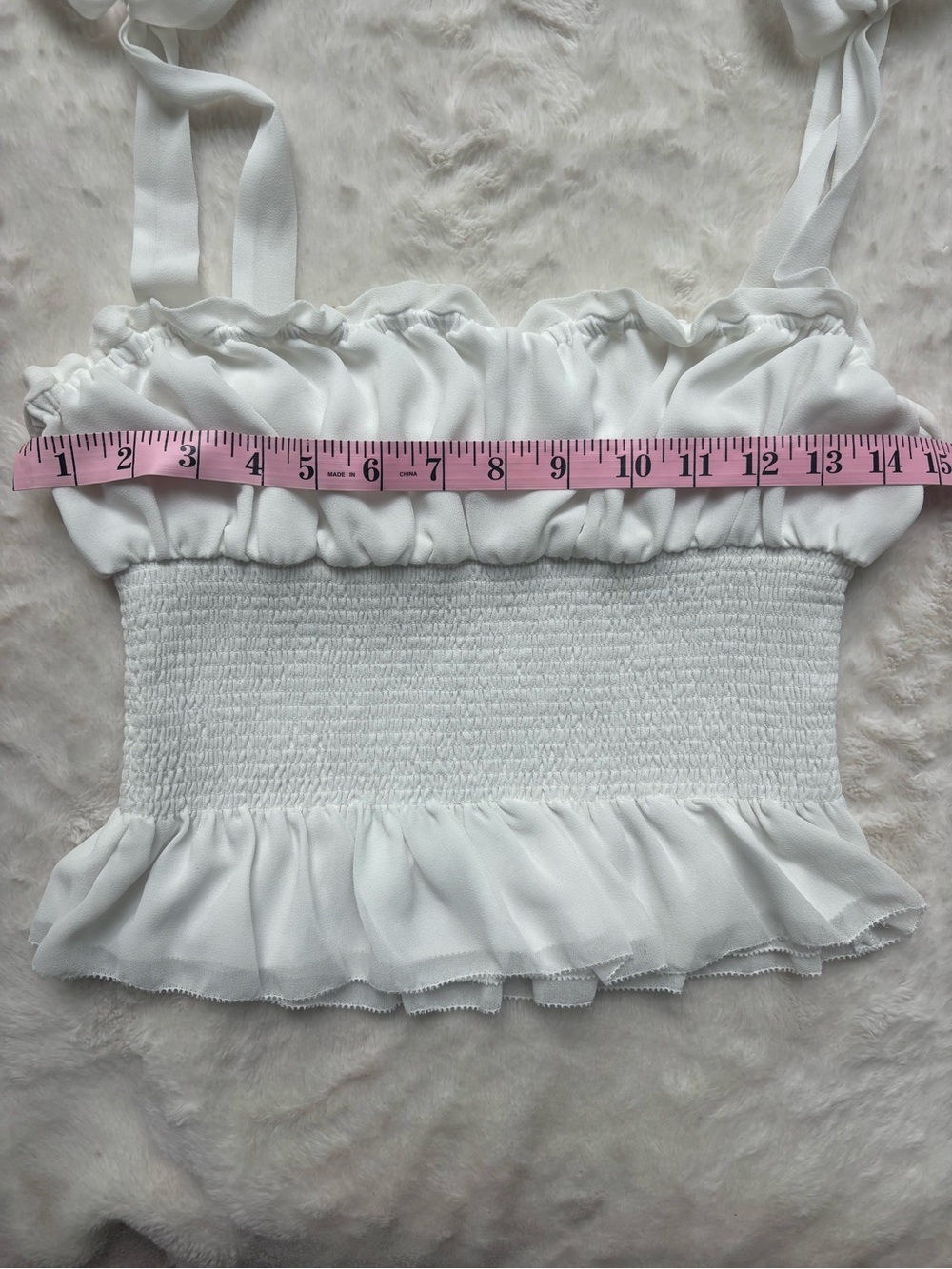 Wilfred White Strapless Ruffled Bandeau Top - Picture 11 of 15